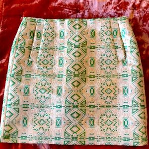 J. Crew Jacquard Mini Skirt